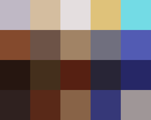Eyes Wide Shut palette grid